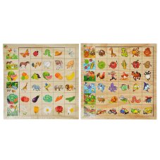 Развивающая игра "Ассоциации", 30/31 эл., дерево, 28,5x28,5см, 2 дизайна, IG0051/151 МАСТЕР ИГРУШЕК